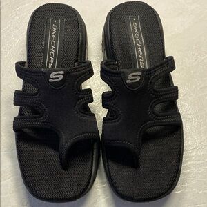 Skechers Black Slide Sandals